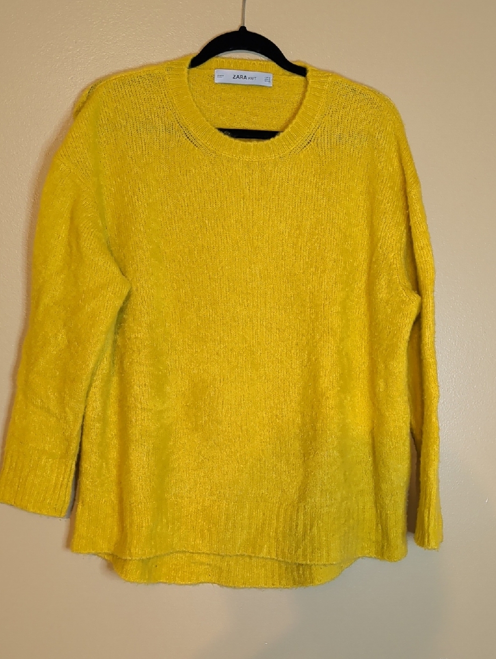 Zara Knit Women's Mustard Yellow Sweater Size Medium
